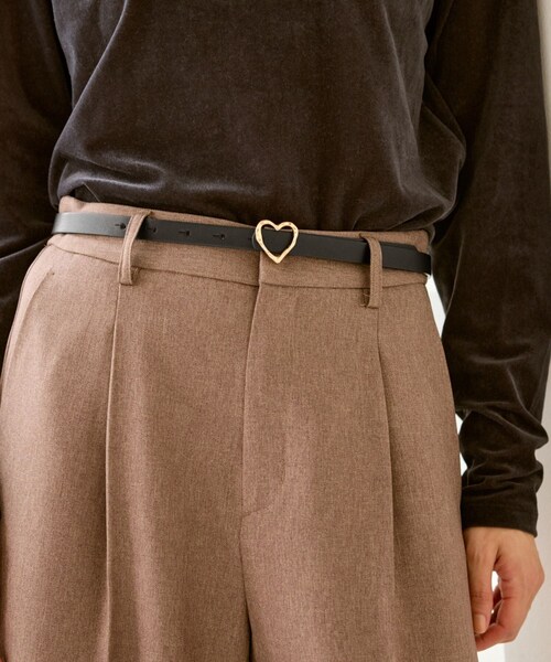 ROPE' PICNIC（ロペピクニック）の「15mmハートバックルベルト（ベルト・レディース・ブラック/ブラウン・F）」の4枚目の写真