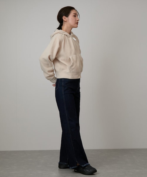 NERGY(ナージー)の「DANTON #DT-C0363 POL_ZIP PARKA(パーカー・レディース・ブラック/キナリ・M)」の10枚目の写真