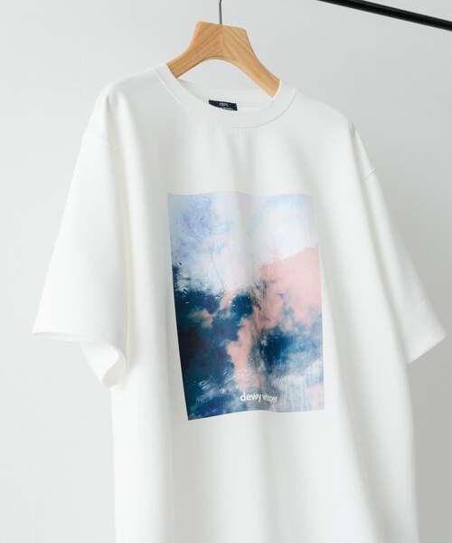 ITEMS URBANRESEARCH（アイテムズ アーバンリサーチ）の「Art Graphic ポンチTシャツ Dewy（Tシャツ/カットソー・メンズ・WHT/BLK・M/L）」の3枚目の写真