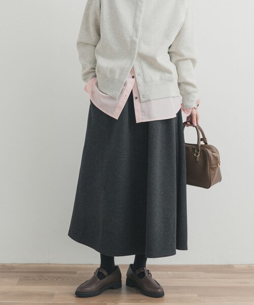 URBAN RESEARCH DOORS（アーバンリサーチドアーズ）の「カットギャザースカート（スカート・レディース・L.GRAY/MOCHA/CHARCOAL・Free）」の18枚目の写真
