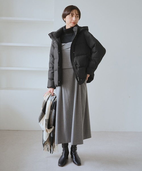 ROPE' PICNIC（ロペピクニック）の「ショートダウン（ダウンジャケット/コート・レディース・ブラック/オフホワイト・L/M）」の20枚目の写真