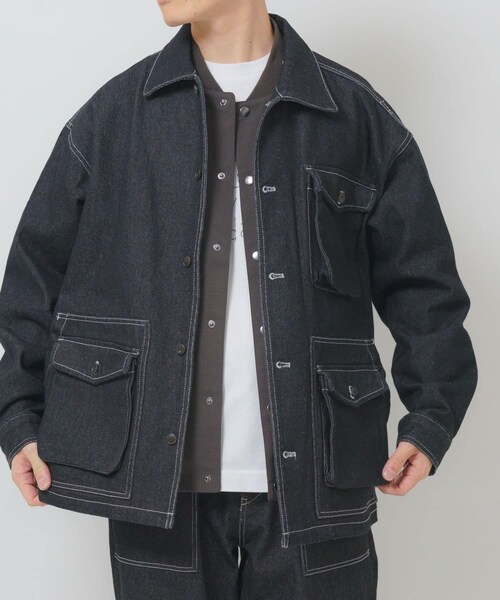 ITEMS URBANRESEARCH（アイテムズ アーバンリサーチ）の「デニム カバーオール（カバーオール・メンズ・BLK/NVY/BLU・M/L）」の7枚目の写真