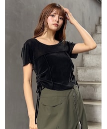 MURUA | フェードシアーベロアトップス(Tシャツ/カットソー)