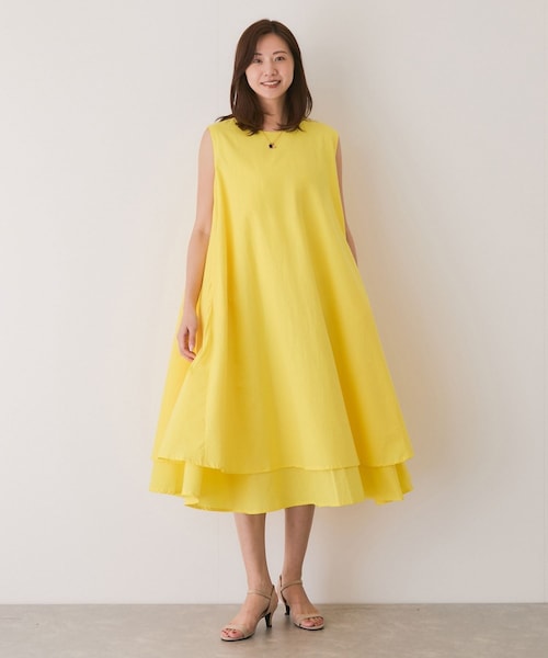 Jayro(ジャイロ)の「ノースリーブワンピース(ワンピース・レディース・ブラック/ネイビー/ブルー/オレンジ/イエロー・F)」の4枚目の写真