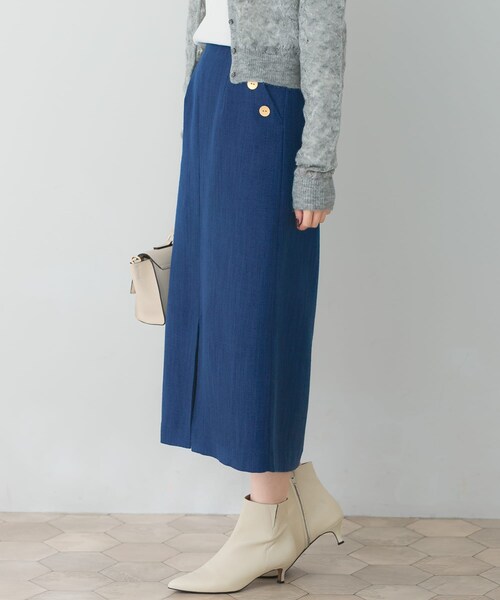 URBAN RESEARCH ROSSO（アーバンリサーチロッソ）の「ボタンデザインタイトスリットスカート（スカート・レディース・CHECK/L.GREIGE/INDIGO・36/38）」の18枚目の写真