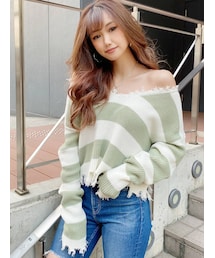 GYDA | VネックグラインダーニットTOPS(ニット/セーター)