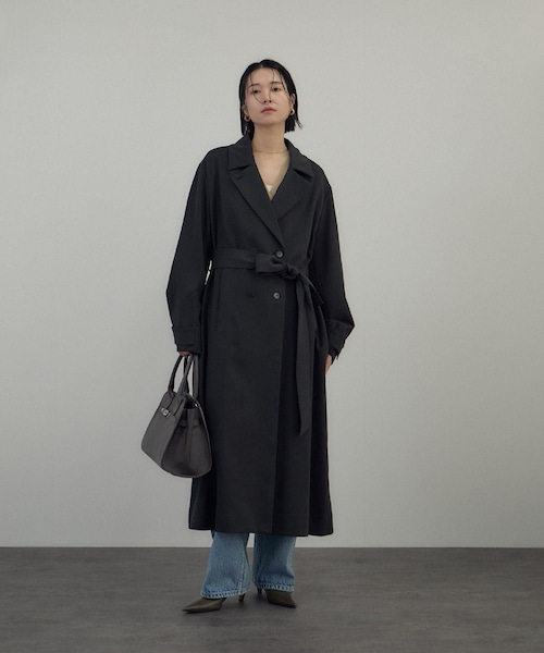 ADAM ET ROPE'（アダムエロペ）の「ニュアンストレンチコート（トレンチコート・レディース・ブラック/カーキ・F）」の5枚目の写真