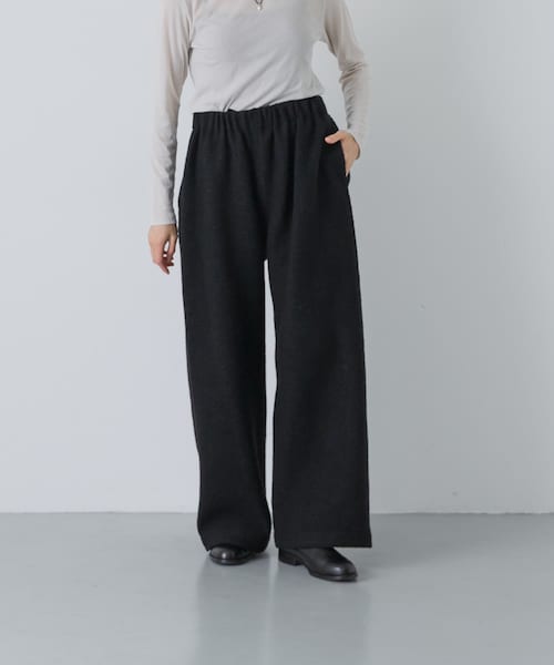 かぐれ（カグレ）の「ボイルドウールパンツ（その他パンツ・レディース・IVORY/BLACK・Free）」の2枚目の写真