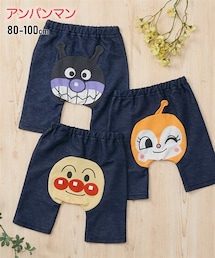 nissen | 【アンパンマン】ニットデニム　おしりがかわいい５分丈モンキーパンツ（男の子・女の子）