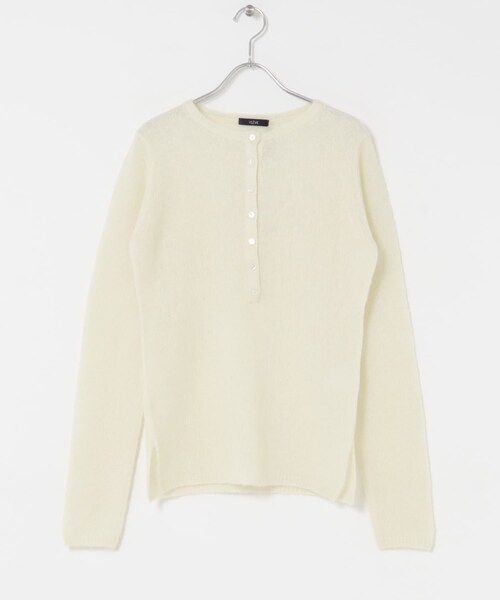 かぐれ(カグレ)の「YLEVE ALPACA KNIT HENLY NECK(ニット/セーター・レディース・FOG/OFF WHITE・1)」の7枚目の写真