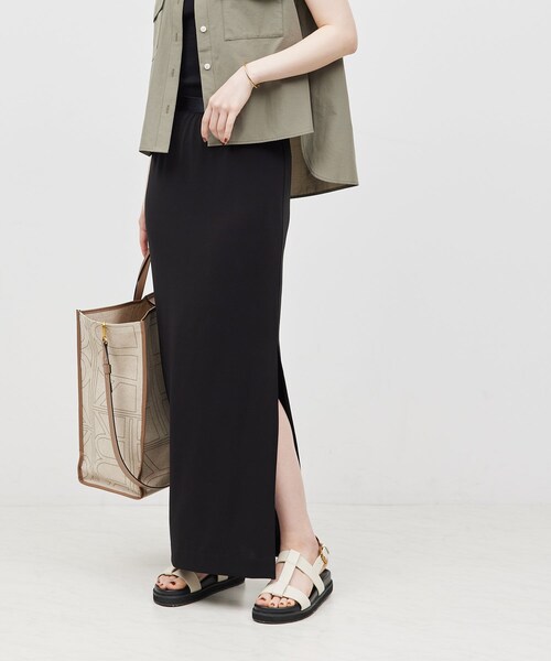 ROPE'（ロペ）の「トリアセジャージーペンシルスカート（スカート・レディース・ブラック/ブルー系・36/38）」の4枚目の写真