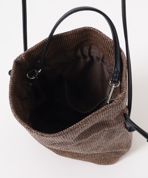 SENSE OF PLACE by URBAN RESEARCH(センスオブプレイスバイアーバンリサーチ)の「雑材キンチャクバッグ(ショルダーバッグ・レディース・Y.BEIGE/BROWN・One)」の13枚目の写真