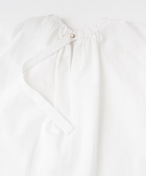 URBAN RESEARCH ROSSO（アーバンリサーチロッソ）の「シアサッカーショートギャザーブラウス（シャツ/ブラウス・レディース・WHITE/GREEN/BLACK・FREE）」の13枚目の写真