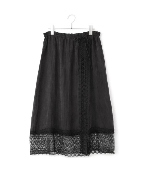 ADAM ET ROPE'（アダムエロペ）の「【サステナブル】レースワンピーススカート（スカート・レディース・ブラック/ホワイト・F）」の16枚目の写真