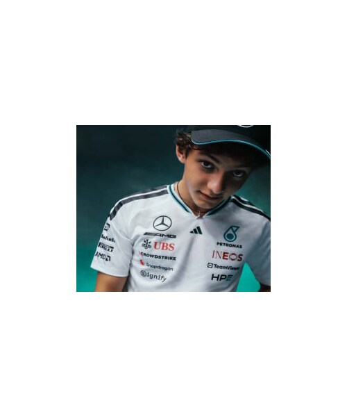 adidas(アディダス)の「メルセデス AMG ペトロナス F1 チーム ドライバー ユニフォーム オーセンティック(トップス・メンズ・ホワイト/ブラック・XS/S/M/L/XL/2XL/3XL/4XL/5XL/6XL)」の22枚目の写真