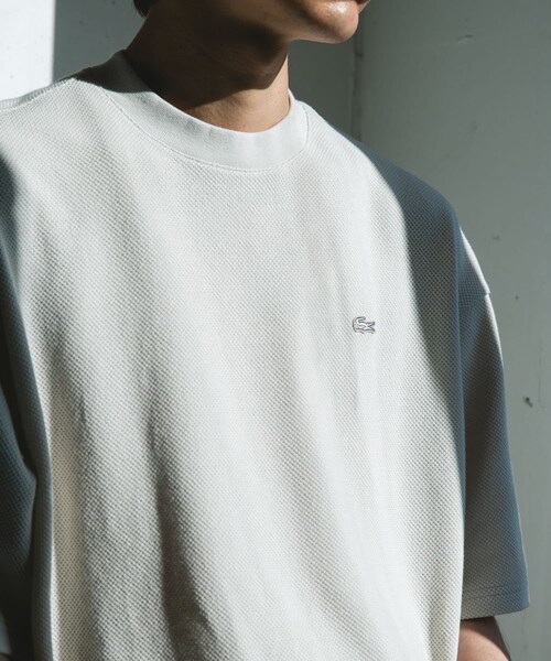 URBAN RESEARCH DOORS(アーバンリサーチドアーズ)の「『別注』LACOSTE×DOORS THICK PIQUE ROUND SHORT-SLEEVE(Tシャツ/カットソー・メンズ・HAMMAM/ABYSS BLUE/BIRCH/BLACK BIRD・3/4/5)」の6枚目の写真
