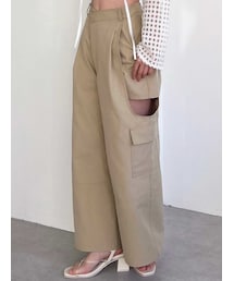 dazzlin | サイドオープンカーゴワイドパンツ(チノパンツ)