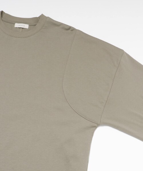 LAATO（ラート）の「PAD LONG TEE（Tシャツ/カットソー・レディース・クローブ/クリーム/セメント・Free）」の8枚目の写真