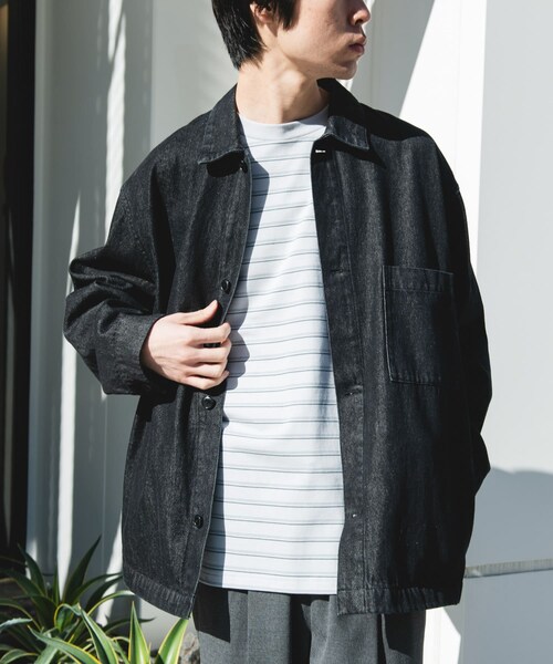 URBAN RESEARCH DOORS（アーバンリサーチドアーズ）の「デニムシャツカバーオール（カバーオール・メンズ・O.W./USED/BLACK・M/L）」の18枚目の写真
