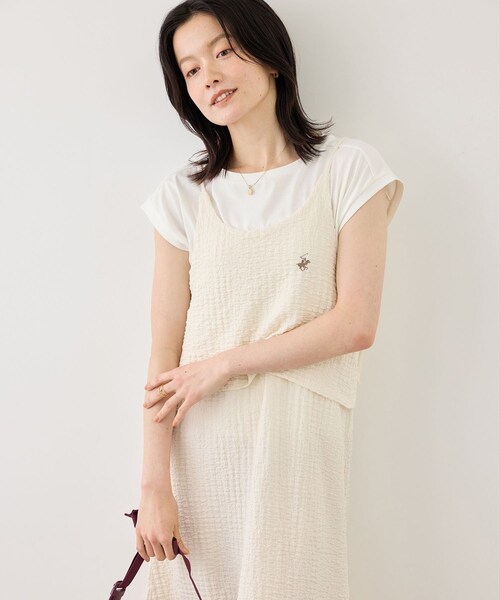 ROPE' PICNIC(ロペピクニック)の「【BEVERLYHILLS POLO CLUB】ふくれジャガードキャミワンピース(ワンピース・レディース・ブラック/キナリ/ブラウン・F)」の18枚目の写真