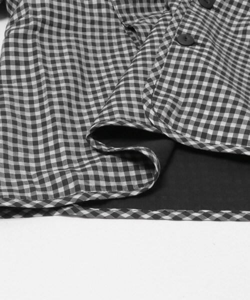 かぐれ(カグレ)の「Yoli GINGHAM REVERSIBLE JACKET(ノーカラージャケット・レディース・BLACKBLACK・1)」の21枚目の写真