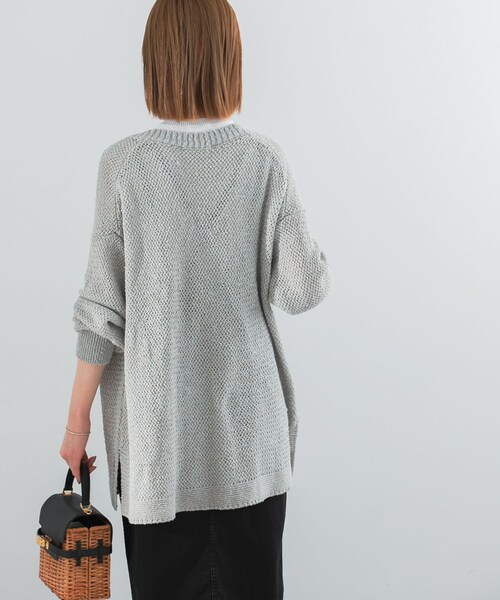 URBAN RESEARCH ROSSO（アーバンリサーチロッソ）の「透かし編みミドルカーディガン（カーディガン/ボレロ・レディース・gray/camel・FREE）」の12枚目の写真
