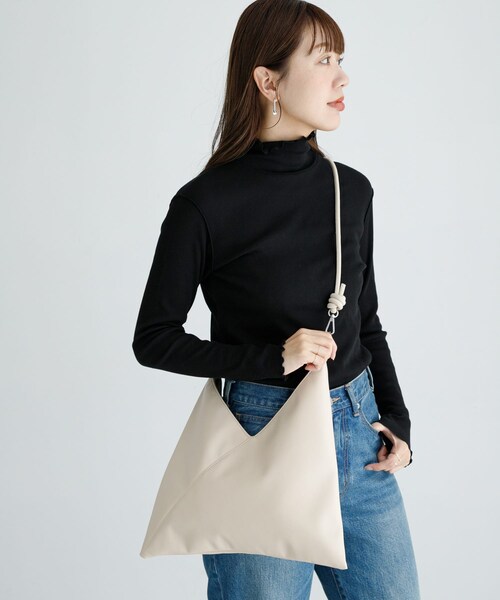 URBAN RESEARCH Sonny Label（アーバンリサーチサニーレーベル）の「トライアングル2WAYバッグ（ハンドバッグ・レディース・Lベージュ/ブラック/ブラウン・One）」の19枚目の写真