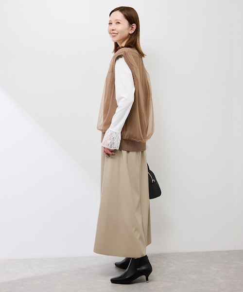 ROPE' PICNIC(ロペピクニック)の「チュールドッキングベスト(ベスト・レディース・ブラック/グレー/ブラウン・F)」の19枚目の写真
