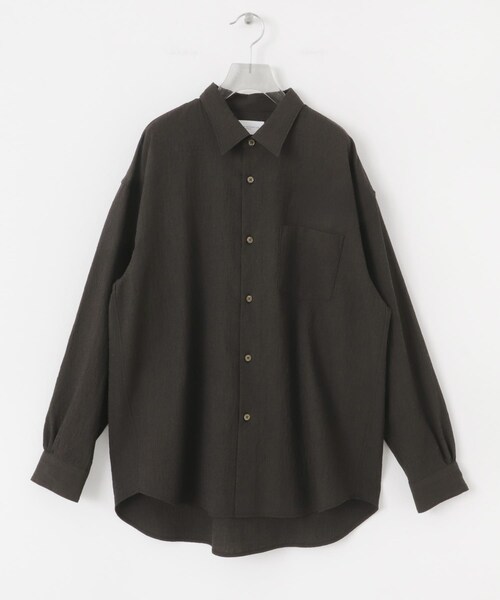 URBAN RESEARCH（アーバンリサーチ）の「new basic　ALBATROSS WOOL SHIRTS（シャツ/ブラウス・メンズ・GRAY/BROWN・M/L/XL）」の12枚目の写真