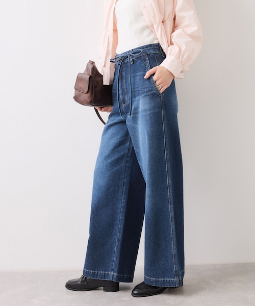 VIS（ビス）の「ベルト付きワイドシルエットデニムパンツ（デニムパンツ・レディース・ブルー/ブルー系・M/S/SS）」の10枚目の写真