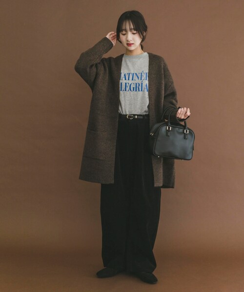 ITEMS URBANRESEARCH（アイテムズ アーバンリサーチ）の「ニットガウン（テーラードジャケット・レディース・GRY/BRN/L.KHK・FREE）」の21枚目の写真