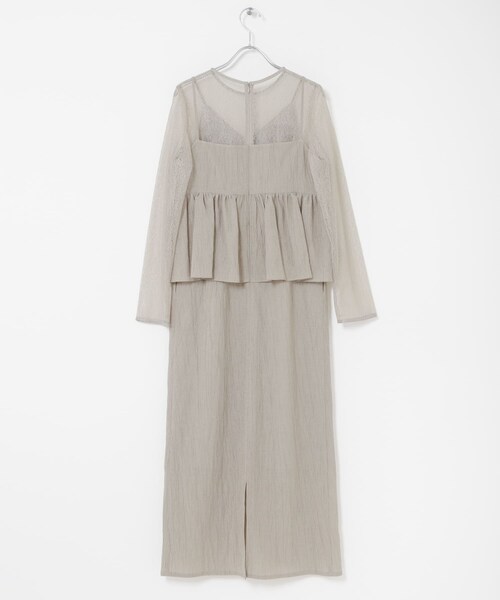 URBAN RESEARCH ROSSO（アーバンリサーチロッソ）の「kaene　レイヤードペプラムドレス（ワンピース・レディース・light gray/blue gray・S）」の16枚目の写真