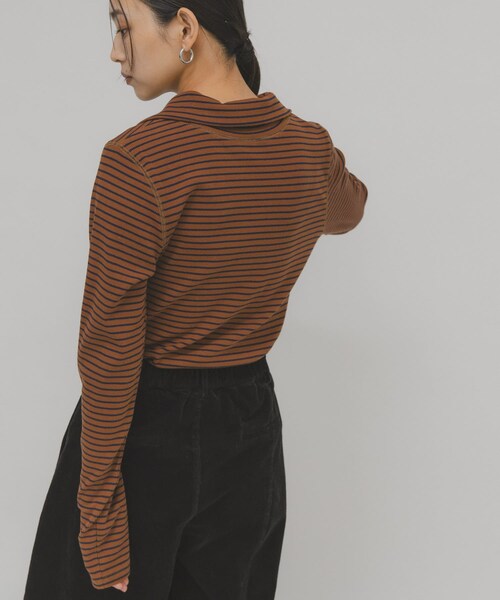 KBF（ケイビーエフ）の「タートルホックボーダートップス（Tシャツ/カットソー・レディース・IVORY×BLK/CCL×IVORY/BROWN×NVY・One）」の19枚目の写真