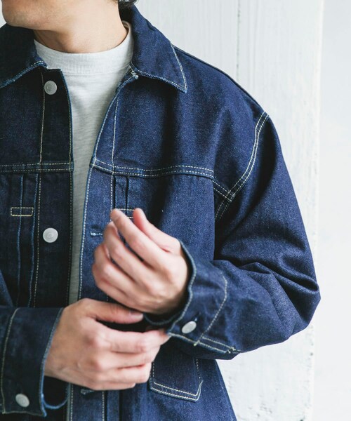 URBAN RESEARCH DOORS（アーバンリサーチドアーズ）の「13.3oz デニムジャケット（デニムジャケット・メンズ・INDIGO/BLACK・M/L）」の15枚目の写真