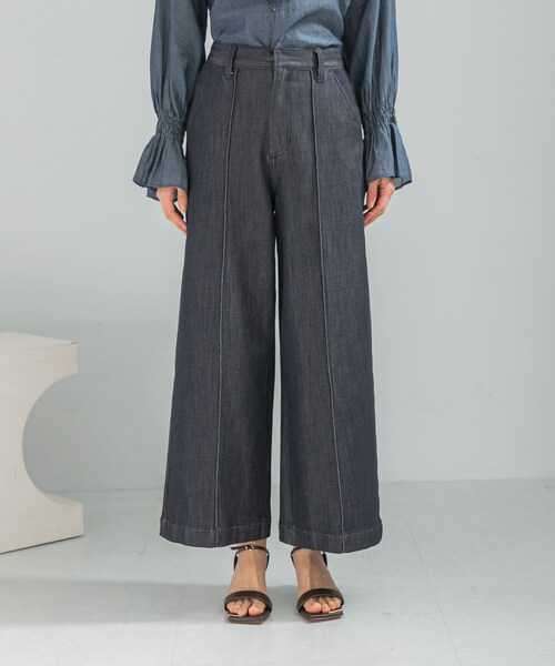 URBAN RESEARCH ROSSO（アーバンリサーチロッソ）の「ピンタックストレッチワイドデニムパンツ（デニムパンツ・レディース・INDIGO・36/38）」の12枚目の写真