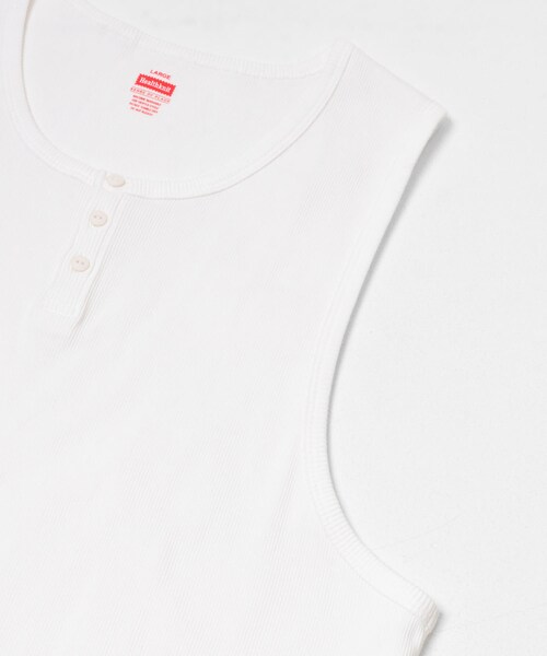 SENSE OF PLACE by URBAN RESEARCH（センスオブプレイスバイアーバンリサーチ）の「『別注』Healthknit×SENSE OF PLACE　タンクトップ（タンクトップ・メンズ・WHITE/BLACK/OATMEAL・M/L）」の8枚目の写真