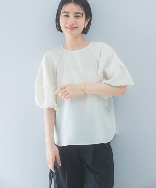URBAN RESEARCH ROSSO（アーバンリサーチロッソ）の「クールタッチ 吸水速乾バルーンブラウス（シャツ/ブラウス・レディース・Y/GOLD/D/NAVY/IVORY・Free）」の5枚目の写真