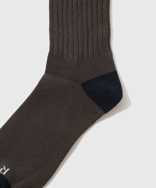 ADAM ET ROPE'(アダムエロペ)の「【HELLA GREEN/ヘラグリーン】Minted GREEN Sox(ソックス/靴下・メンズ・ブラック/グリーン・F)」の6枚目の写真