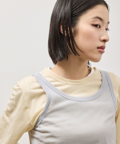 ADAM ET ROPE'(アダムエロペ)の「3レイヤードジャージートップス(Tシャツ/カットソー・レディース・ブラック系/グレー系・F)」の18枚目の写真