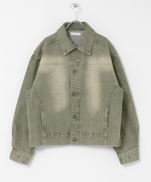 SENSE OF PLACE by URBAN RESEARCH（センスオブプレイスバイアーバンリサーチ）の「ツイストデニムブルゾン（デニムジャケット・メンズ・GREEN/L.INDIGO・M/L）」の11枚目の写真