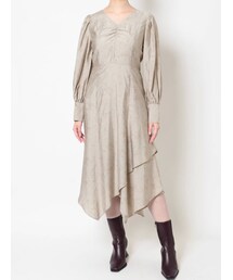 LAGUNAMOON | ニュアンスパターンアシンメトリーヘムワンピース(ワンピース)