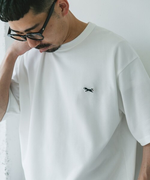 URBAN RESEARCH DOORS（アーバンリサーチドアーズ）の「『XLサイズ/WEB限定』『別注』PENNEYS×DOORS　THEFOX 鹿の子ショートスリーブT（Tシャツ/カットソー・メンズ・WHITE/ASH GRAY/PURPLE/NAVY・M/L/XL）」の9枚目の写真