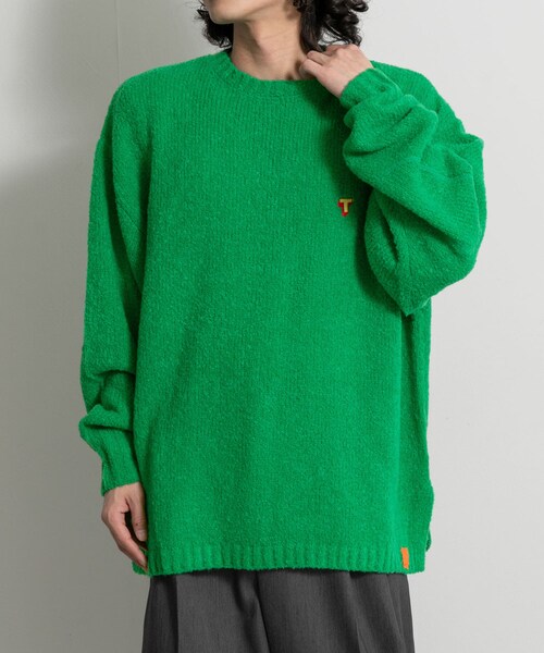 THE GOODLAND MARKET（ザグッドランドマーケット）の「TONY　Pier Ring Yarn Knit（ニット/セーター・メンズ・BLK/MOKA/GRN・M/XL）」の3枚目の写真