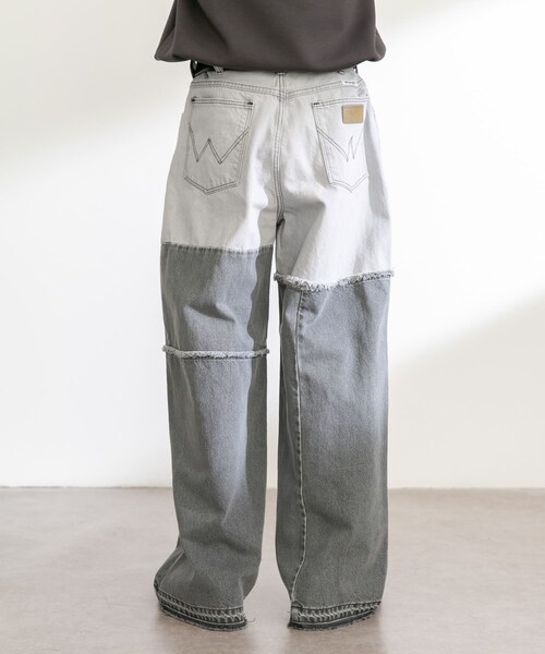 URBAN RESEARCH Sonny Label（アーバンリサーチサニーレーベル）の「Wrangler　WREMAKE WIDE（デニムパンツ・メンズ・BK USED/BL USED・M/L）」の10枚目の写真