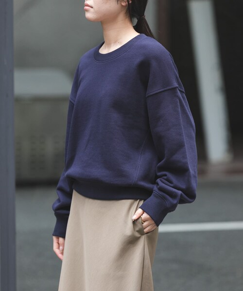 URBAN RESEARCH DOORS（アーバンリサーチドアーズ）の「FORK&SPOON　コクーンスウェット（スウェット・レディース・NAVY/OATMEAL/PINK・1）」の20枚目の写真