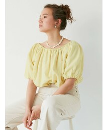 Ungrid | リネン混ボリュームオフショルブラウス(シャツ/ブラウス)