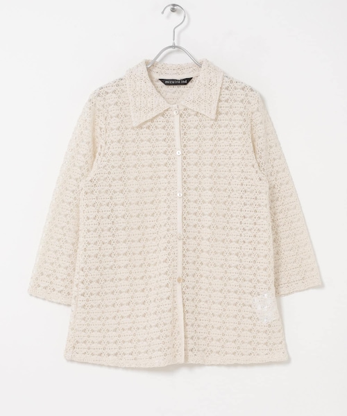 URBAN RESEARCH DOORS(アーバンリサーチドアーズ)の「mizuiro-ind LACE SHIRTS(シャツ/ブラウス・レディース・IVORY/BLACK・One)」の1枚目の写真