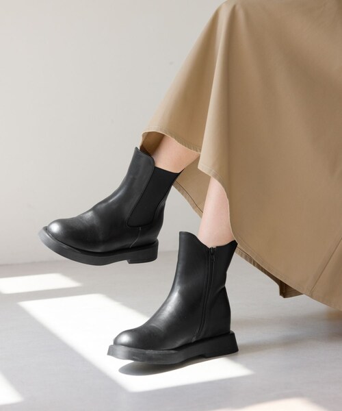 ROPE' PICNIC（ロペピクニック）の「ジップアップサイドゴアショートブーツ（ブーツ・レディース・ブラック/ダークブラウン系・L/M/S）」の21枚目の写真