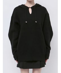 EMODA | ワイドフードルーズニット(ニット/セーター)