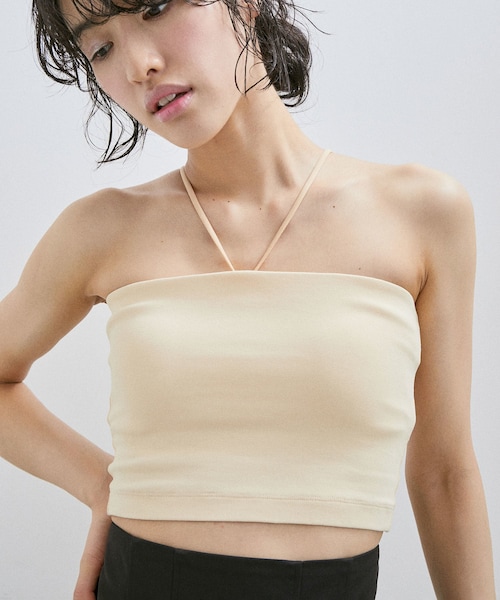 ADAM ET ROPE'（アダムエロペ）の「【サステナブル】オーガニックコットンチューブトップ（チューブトップ・レディース・ブラック/ホワイト/ベージュ・F）」の13枚目の写真